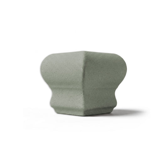 Agave Chair Rail Corner by Clay Imports, a single textured, sculpted molding piece.