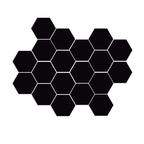 Hexagon Meshed Black 2"