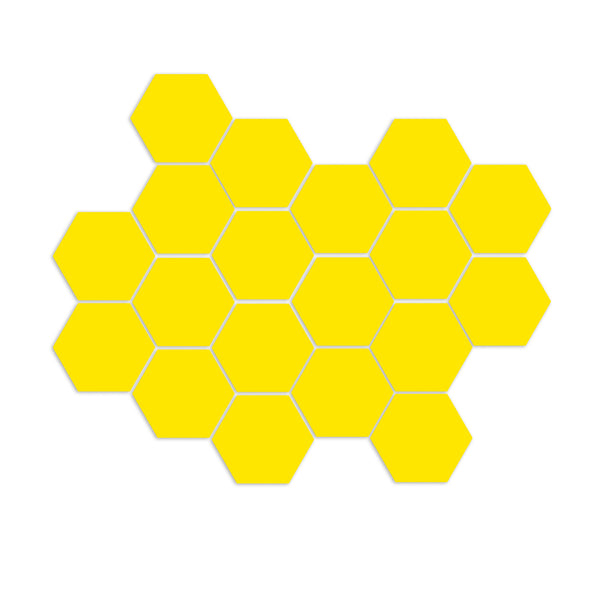 Yellow Hexagon Meshed 2"