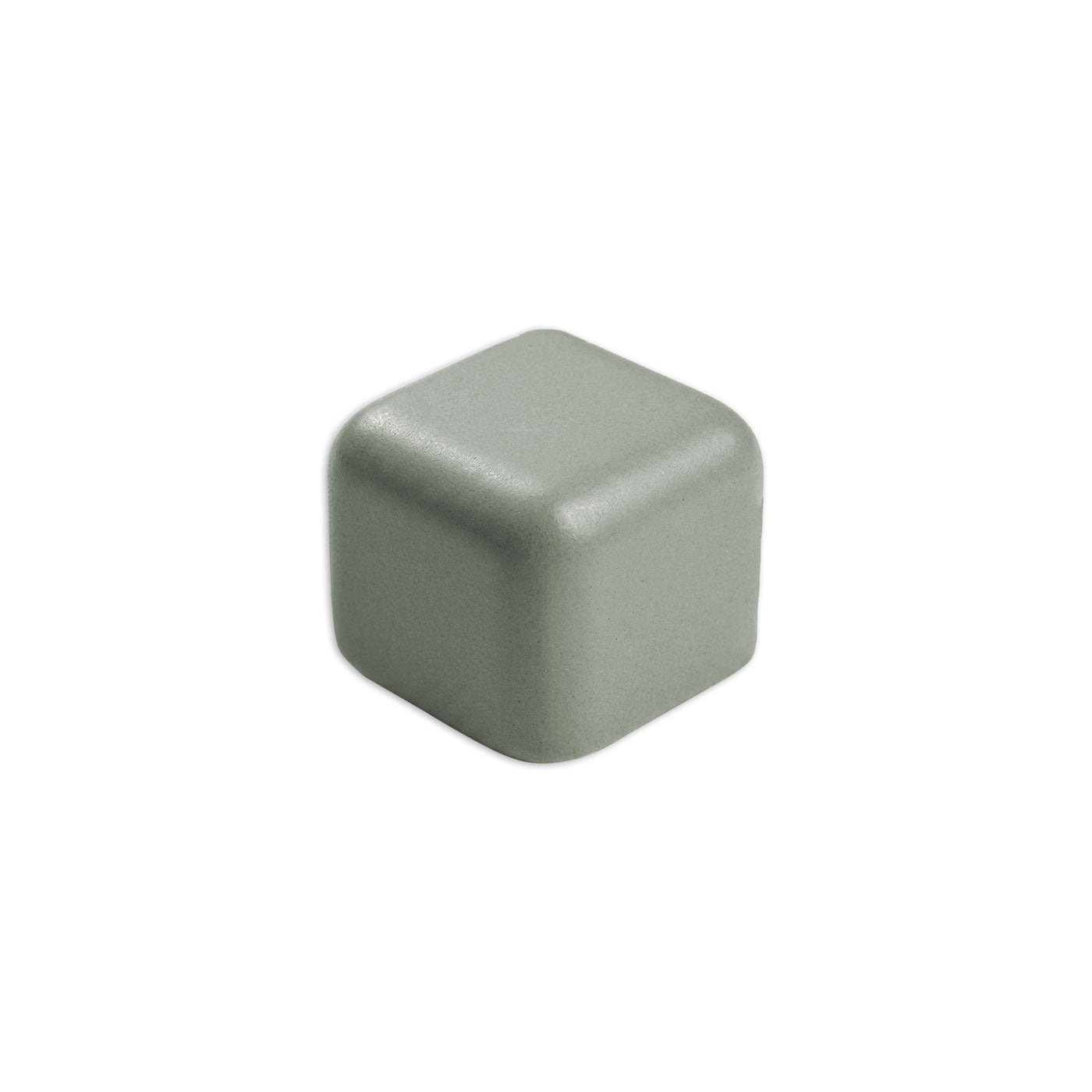 Agave V Cap Corner Solid Tile Trim by Clay Imports, a textured square piece with one rounded top corner.