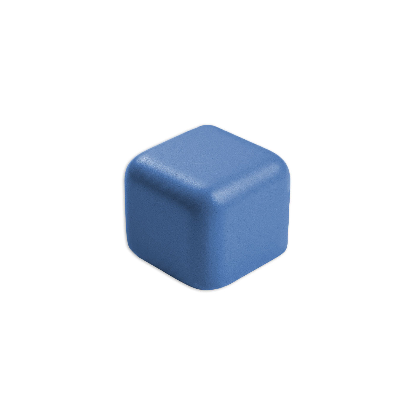 Denim blue solid tile trim V cap corner by Clay Imports, with smooth rounded edges.