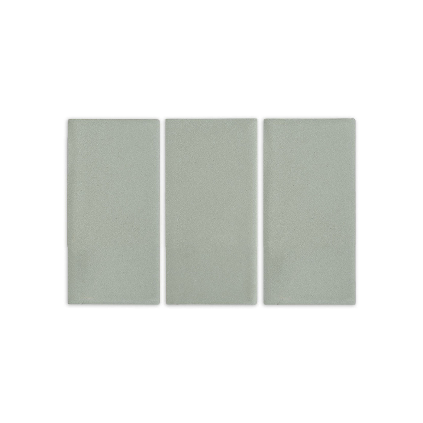 Agave clay tiles by Clay Imports, three rectangular pieces with a matte, textured finish.