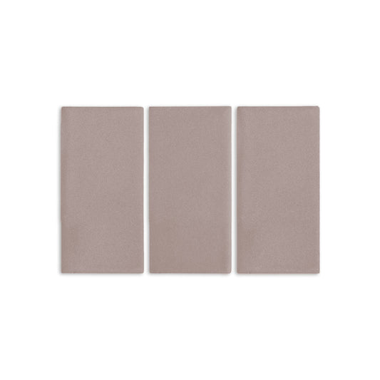 Three Boot Brown shaped clay tiles by Clay Imports, arranged vertically with a subtle texture.
