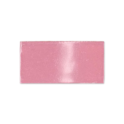 Rectangular hibiscus pink gloss color sample by Clay Imports with a glossy, textured finish.