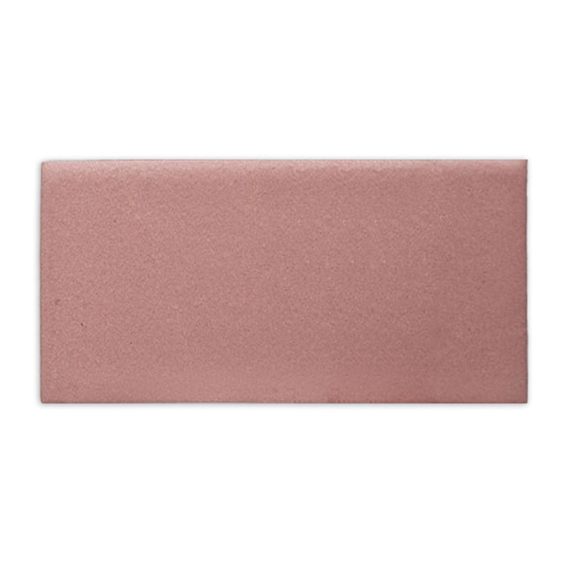 Pink Granite Matte Sample by Clay Imports, a rectangular tile with a muted pink, finely textured surface.