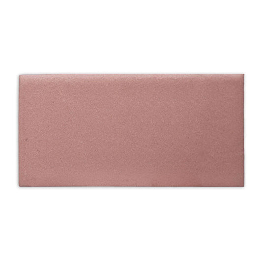 Pink Granite Matte Sample by Clay Imports, a rectangular tile with a muted pink, finely textured surface.