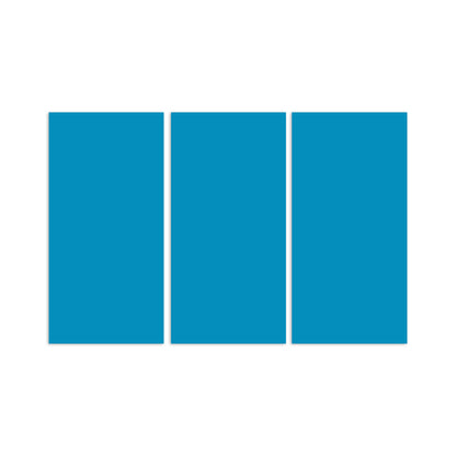 Turquoise Clay Tile by Clay Imports, arranged as three rectangular panels.