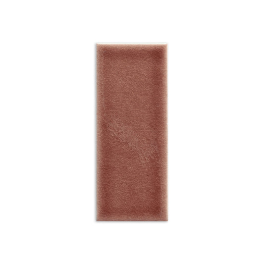 Rectangular Tamarindo Gloss sample tile by Clay Imports with a crackle glaze texture.