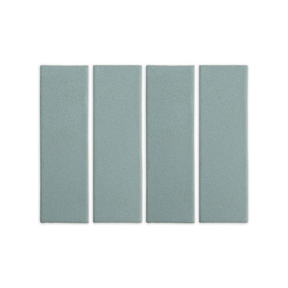 Four rectangular Hot Spring clay tiles by Clay Imports, arranged vertically, with a matte, slightly textured finish.
