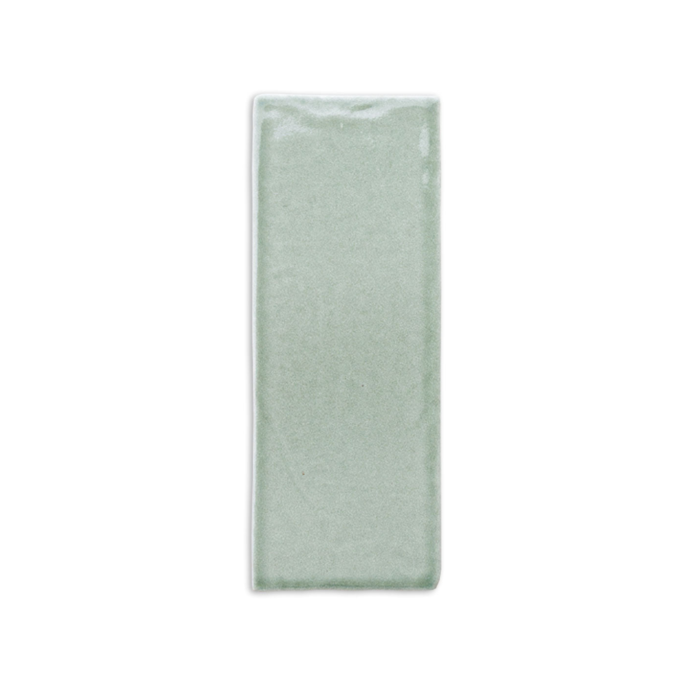 Arctic gloss 2x6 tile sample by Clay Imports, rectangular with a slightly textured, handcrafted look.