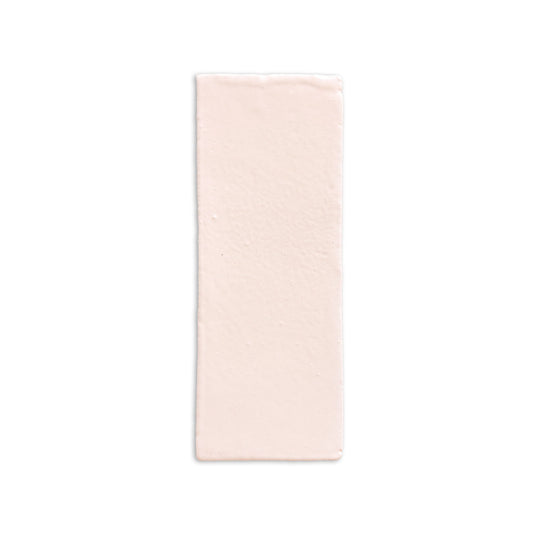 Rectangular Straw Hat matte tile by Clay Imports with a subtle textured finish and slightly uneven edges.