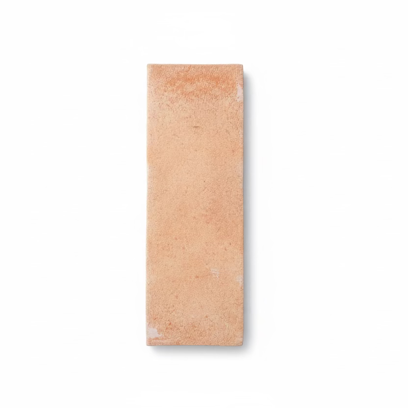 Marisol Matte Terracotta 2x6 sample tile by Clay Imports with a textured surface.
