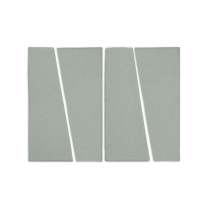 Light green Trumpet Agave 2x6 clay shapes by Clay Imports, arranged as four pieces with a subtle grainy texture.