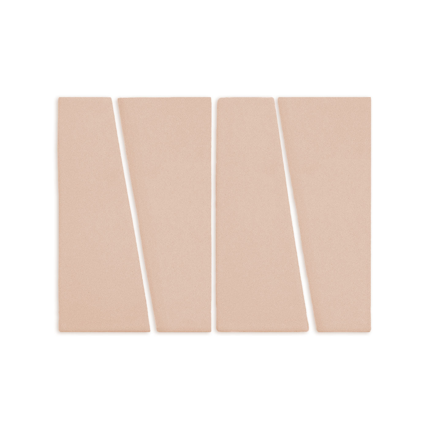 Light beige Trumpet Sand Rattler clay tiles by Clay Imports, arranged geometrically with a textured matte surface.