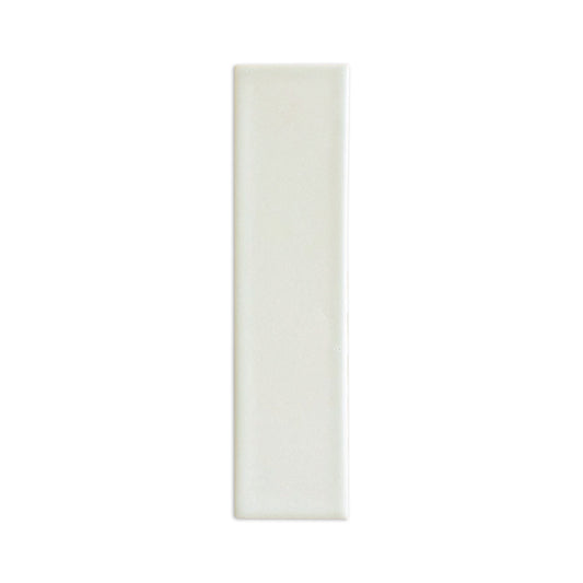 Matte off-white rectangular sample tile by Clay Imports, shown vertically.