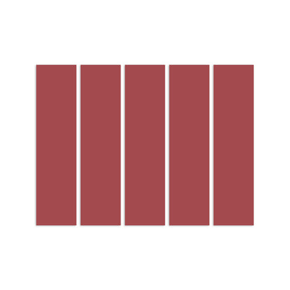 Plum rectangular clay tiles by Clay Imports, arranged vertically with subtle shadows.