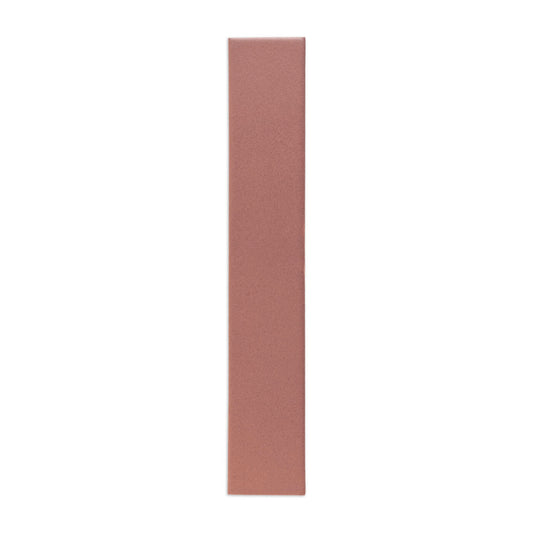 Lava Rock Matte 2x12 sample by Clay Imports, a long rectangular piece in terra cotta color with a matte texture.