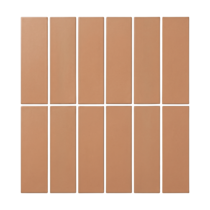 Light brown rectangular clay tiles by Clay Imports, arranged in a grid with a smooth matte finish.