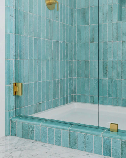 Glazed Edges Thin Brick Light Green 2.5x8