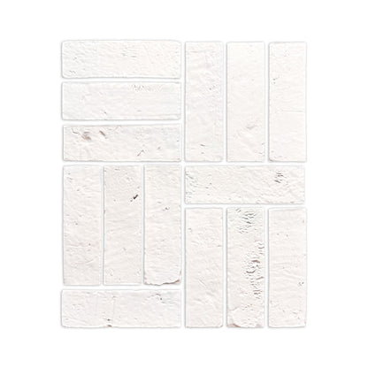 [Bundle] Glazed Edges Thin Brick White 2.5x8 | 31 SF