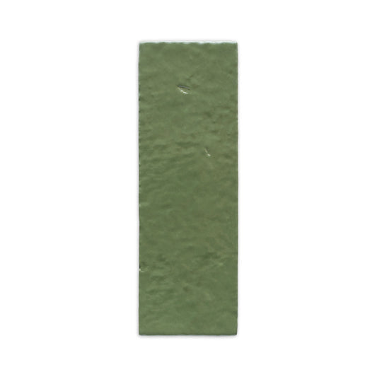 [Sample] Glazed Thin Brick Moss 2.5x8