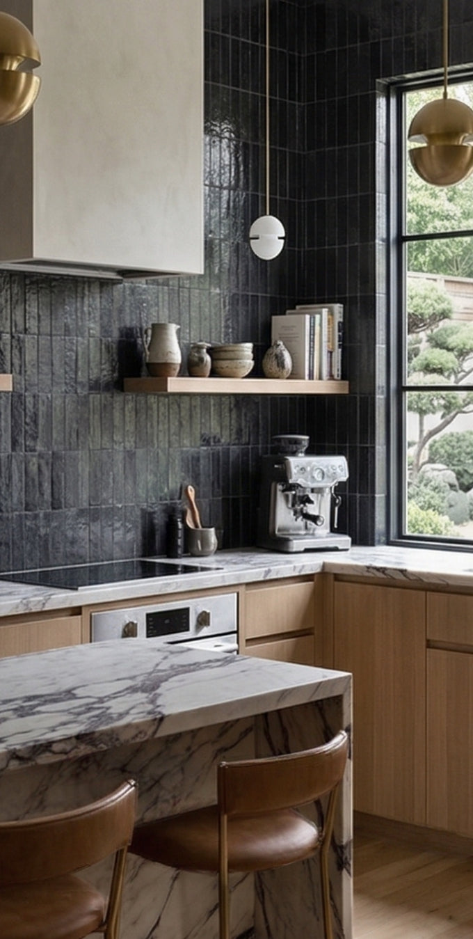 Glazed Thin Brick Noir Black 2.5x8