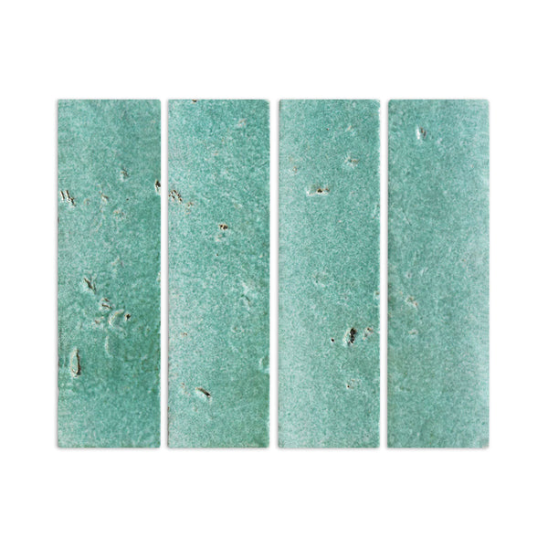 [Sample] Glazed Thin Brick Light Green 2.5"x8"