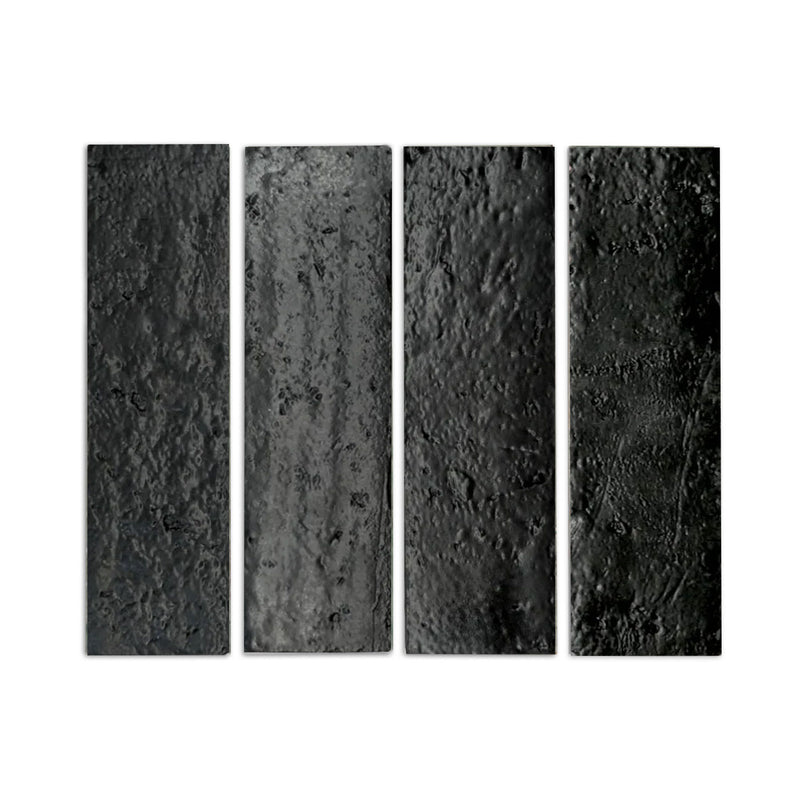 Glazed Thin Brick Noir Black 2.5"x8"