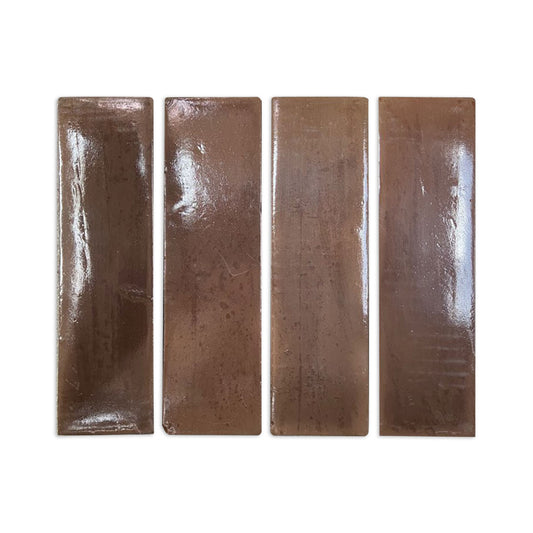 Thin Brick Manganese Smooth Gloss 2.5”x8”