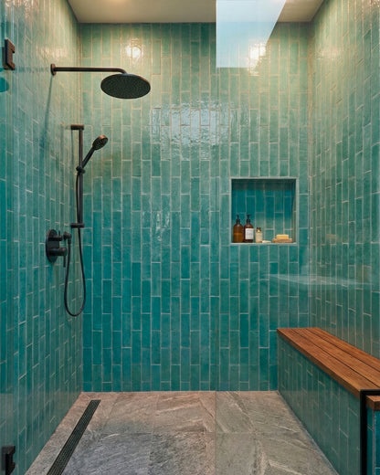 Glazed Thin Brick Grotto Green 2.5x8