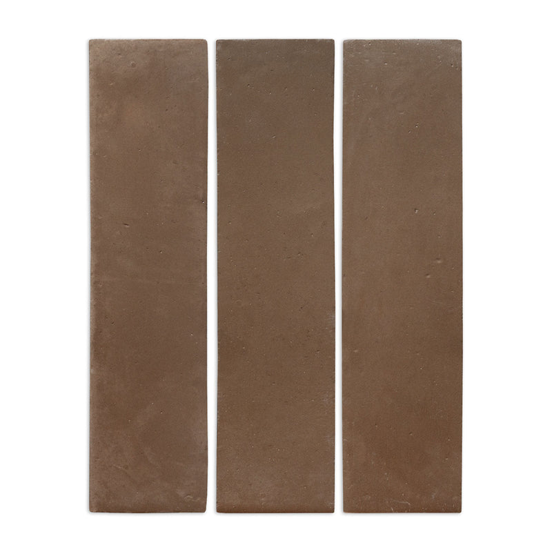 [Sample] Pressed Terracotta Brown 3"x 11"
