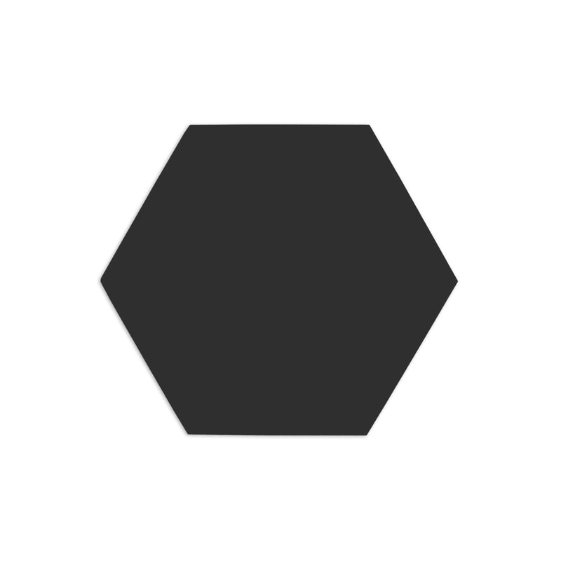 Hexagon Black Suede 3"