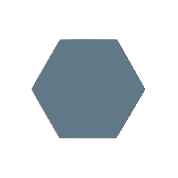 Hexagon Blue Agate 3"