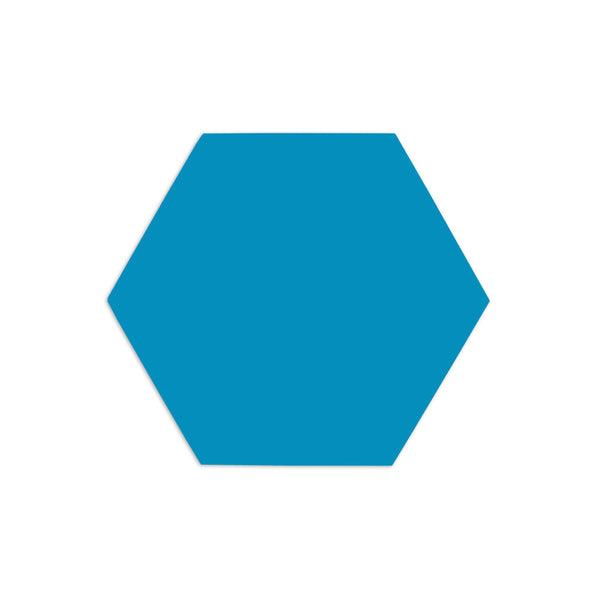 Hexagon Turquoise Crackle 3"