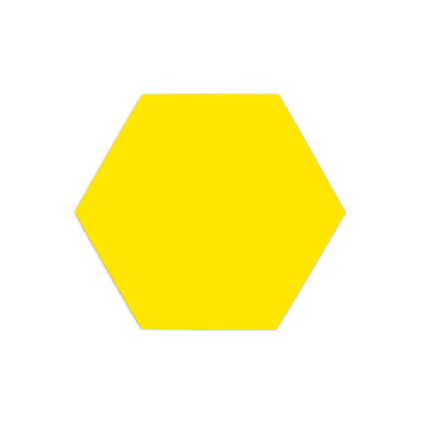 Hexagon Yellow 3"