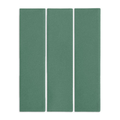 Three green textured clay panels by Clay Imports, arranged vertically with subtle shadows.