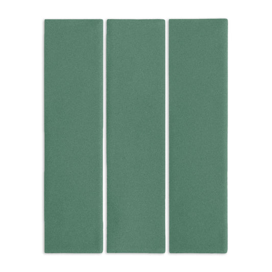 Three green textured clay panels by Clay Imports, arranged vertically with subtle shadows.