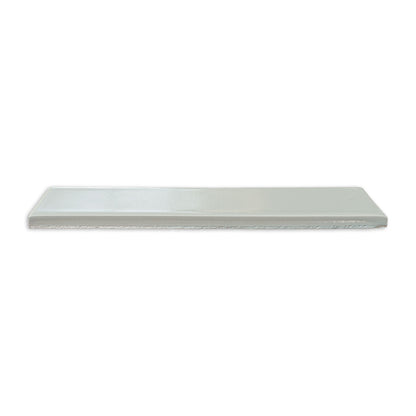 Light gray Espadin matte solid tile by Clay Imports, rectangular, shown at an angle.