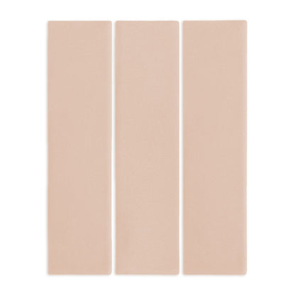 Sand-colored clay tiles by Clay Imports, three rectangular pieces arranged vertically side-by-side.