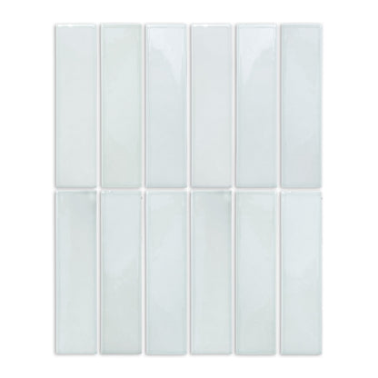 Spearmint rectangular solid tiles by Clay Imports, arranged in a grid with a subtle glossy finish.