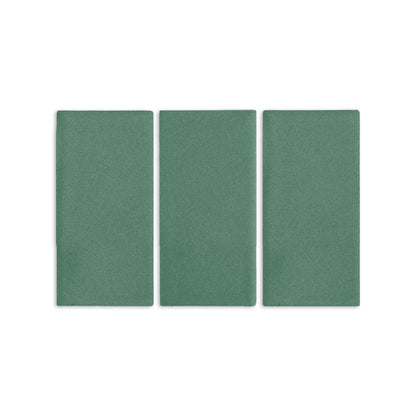 Three rectangular cilantro green clay tiles by Clay Imports, displayed side-by-side with a matte finish.