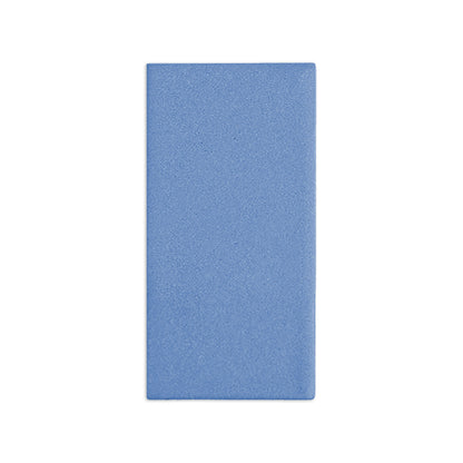 Denim blue 3x6 clay tile by Clay Imports with a matte finish and subtly rounded corners, displayed vertically.