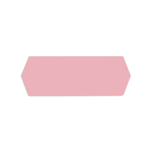 Elongated Hexagon Pink Guava 3"x6"