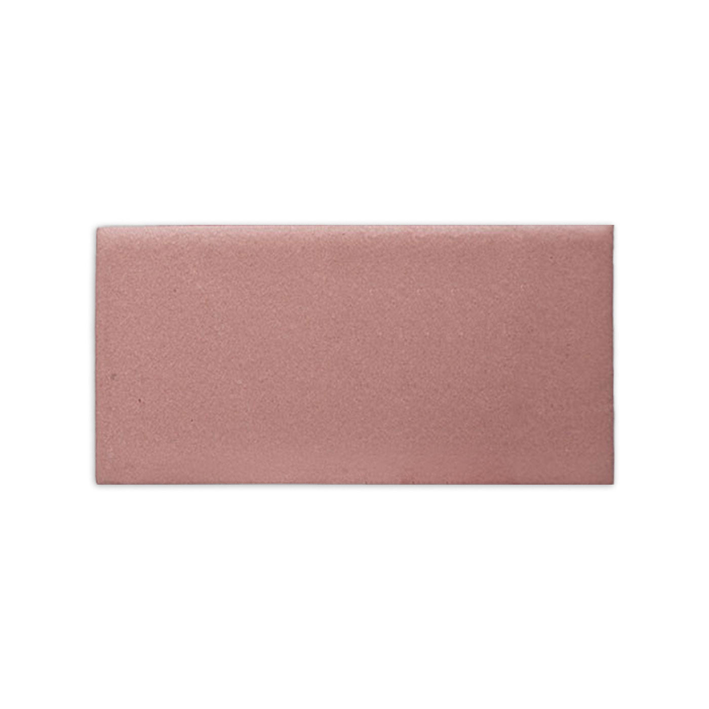 Pink rectangular granite-look clay tile by Clay Imports with a matte, textured surface.