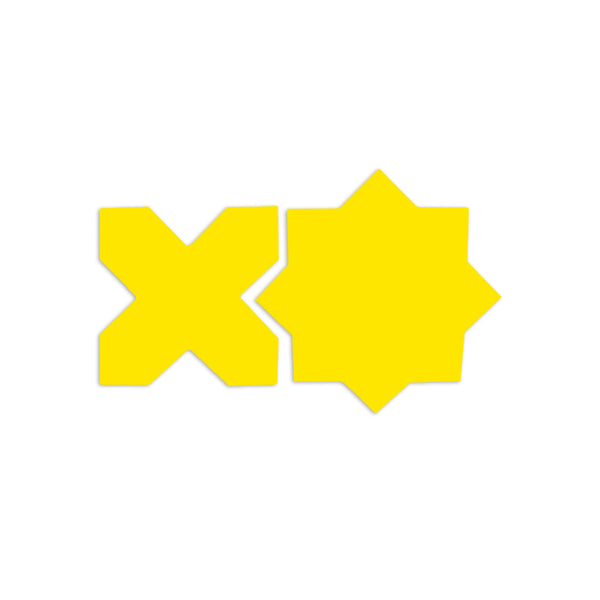 Mini Star & Cross Yellow 3.5"