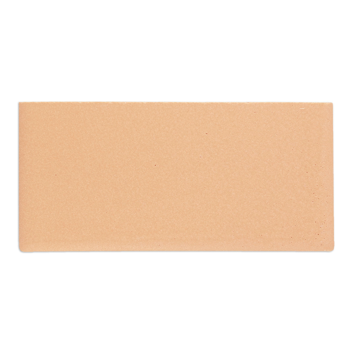 Rectangular terracotta orange matte sample by Clay Imports with a subtle porous texture.