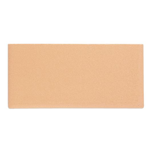 Rectangular terracotta orange matte sample by Clay Imports with a subtle porous texture.