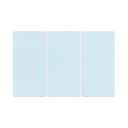 Three light blue rectangular Shape Clay tiles by Clay Imports, arranged side-by-side.