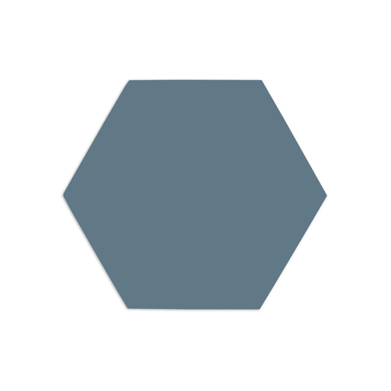 Hexagon Blue Agate 4"