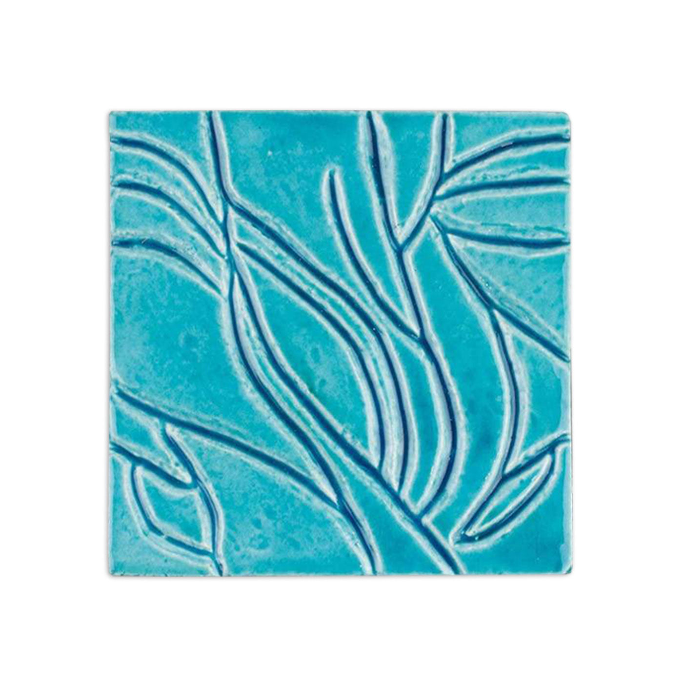 [Sample] Cenote Turquoise Crackle 4"x4"